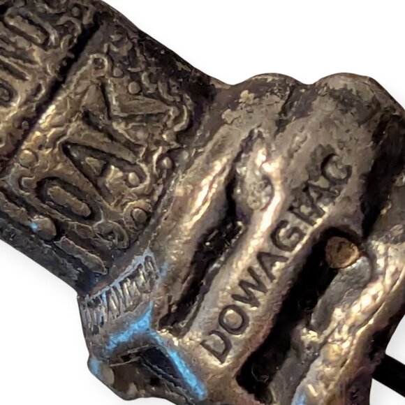 Antique PD Beckwith Round Oak Stove Advertising Silver Stick Pin 2.5" - Picture 10 of 11